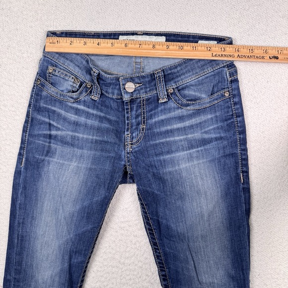 BKE Stella Jeans Women's 26R (27x28) Thick Stitch Low Rise Embroidered Denim - Picture 5 of 10